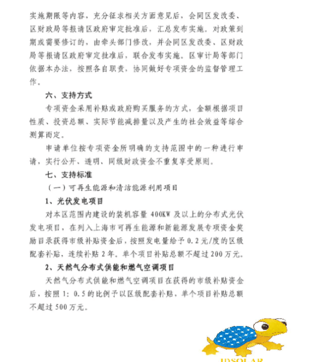 上海光伏补贴政策文件深度解读