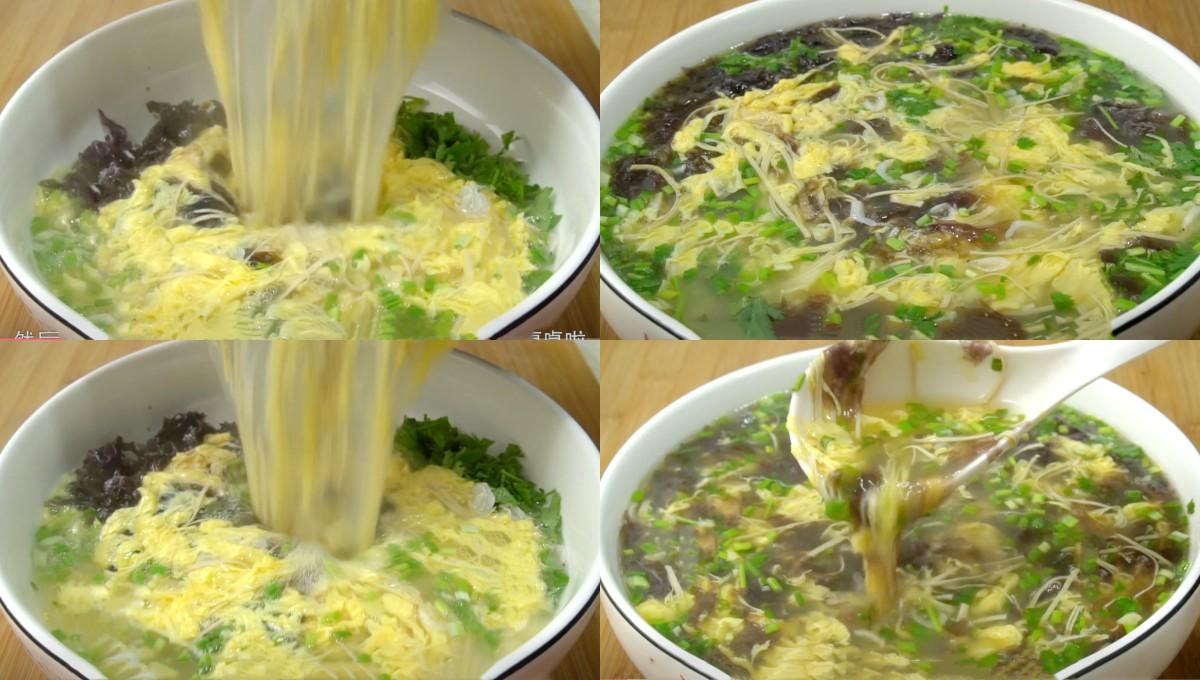 干豆腐丝蛋花汤，传统美食的完美融合